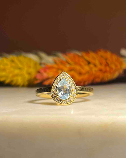 Bague vintage Topaze &quot;Olaya&quot;