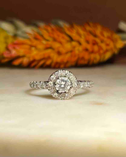 Bague style Art-déco 20 Diamants &quot;Gaelle&quot;