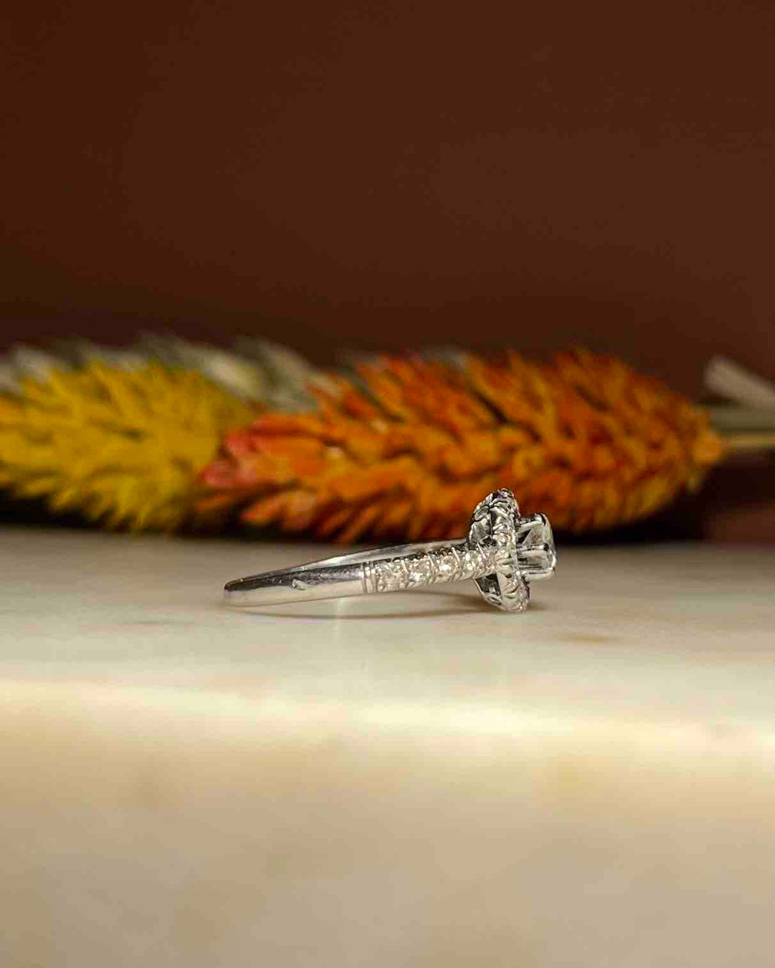 Bague style Art-déco 20 Diamants &quot;Gaelle&quot;