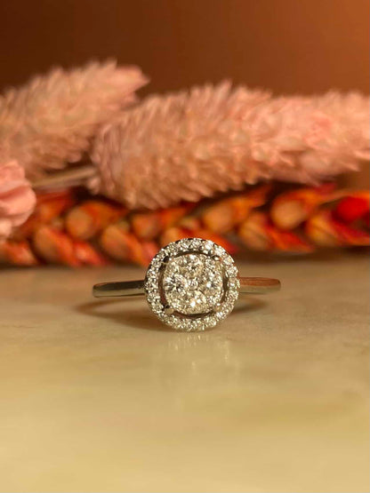 Bague style Art-Déco 31 Diamants &quot;Misty&quot;