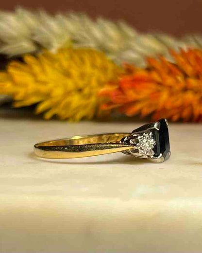 Bague Trilogie Saphir &amp; Diamants &quot;Coralie&quot;