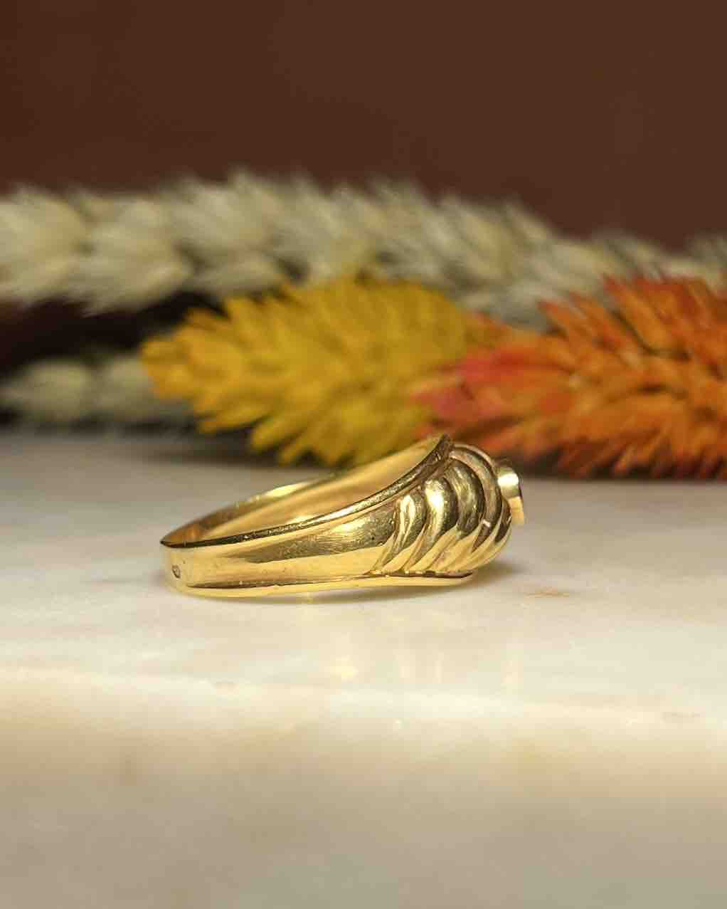 Bague jonc or &amp; Rubis &quot;Anna&quot;