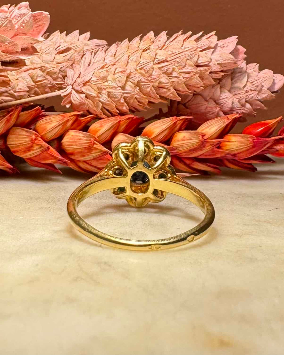 Bague Marguerite Saphir &amp; 8 Diamants &quot;Laora&quot;