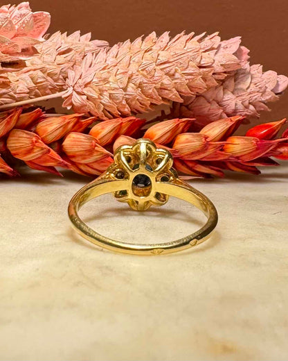 Bague Marguerite Saphir &amp; 8 Diamants &quot;Laora&quot;