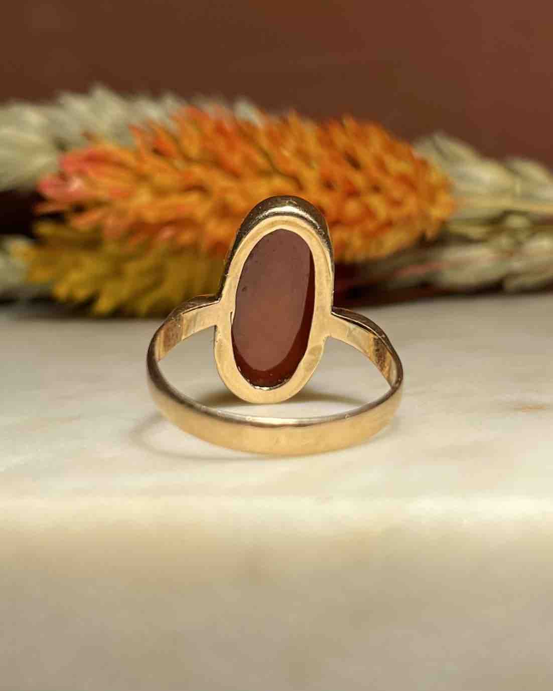 Bague vintage Camée Agate "Héra"