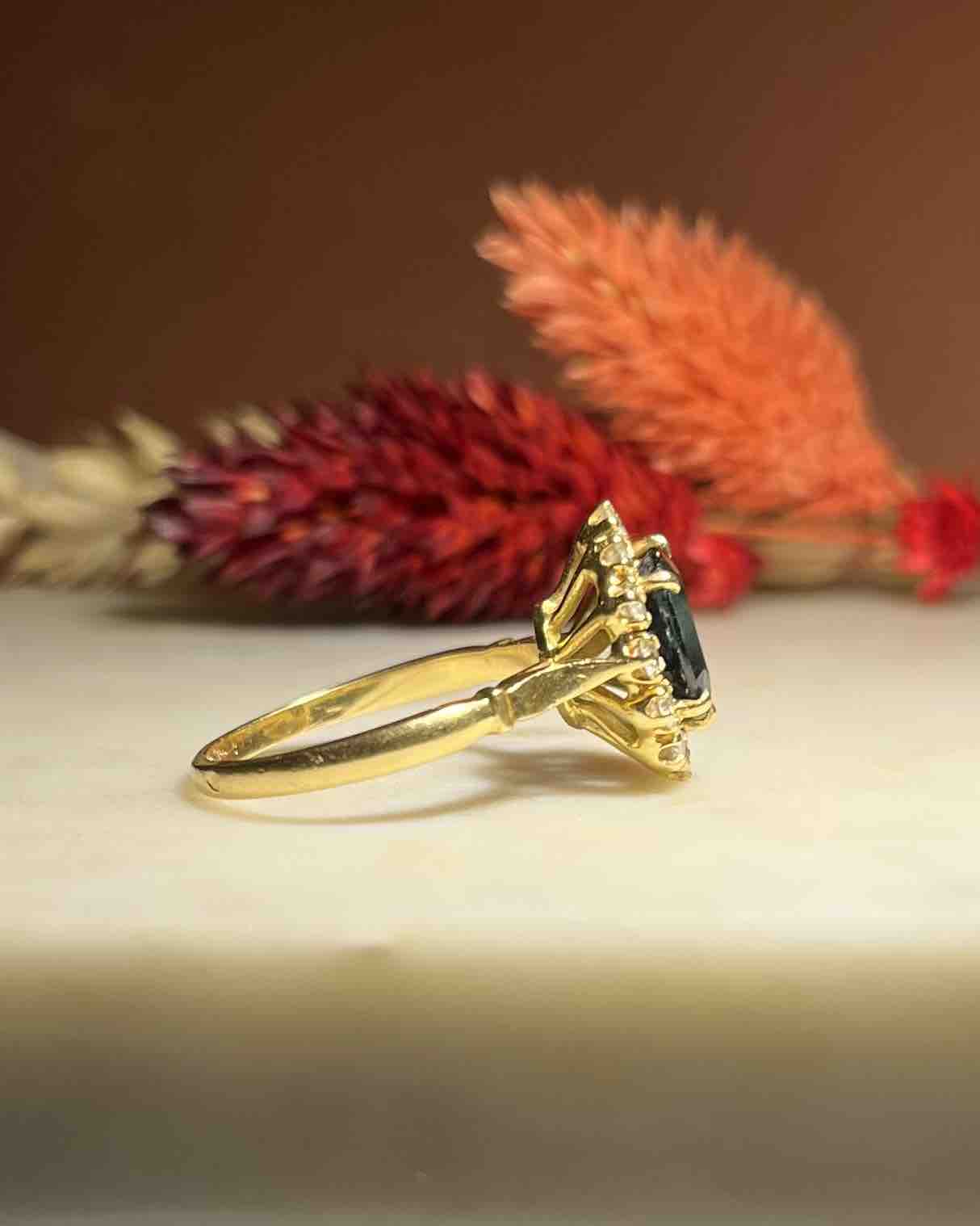 Bague Marguerite Saphir &amp; Diamants "Rosana"