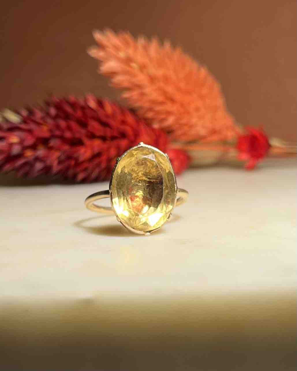 Bague vintage citrine &quot;Katy&quot;