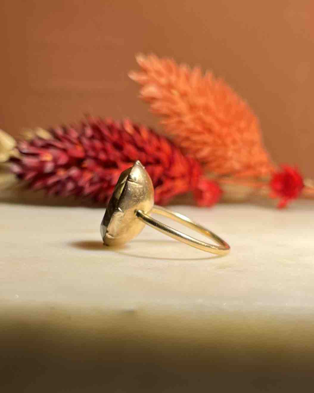 Bague vintage citrine &quot;Katy&quot;