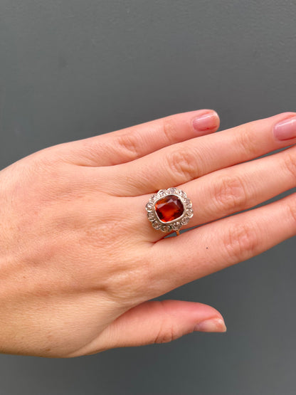 Bague Art-Déco Citrine 2.50 Carats &amp; 12 Diamants &quot;Meryl&quot;