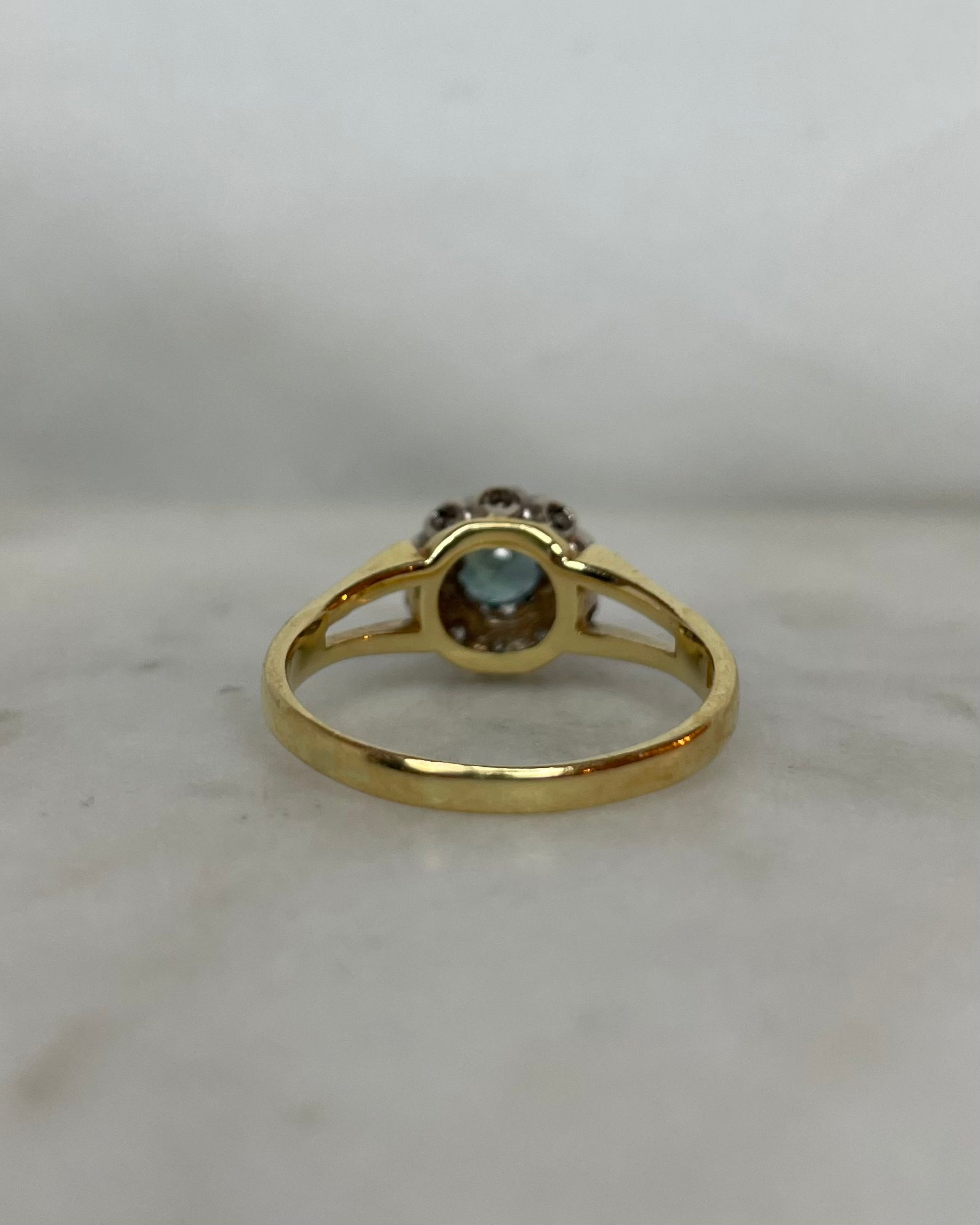 Bague Marguerite Saphir 0.90 carat &amp; Diamants “Séraphie”
