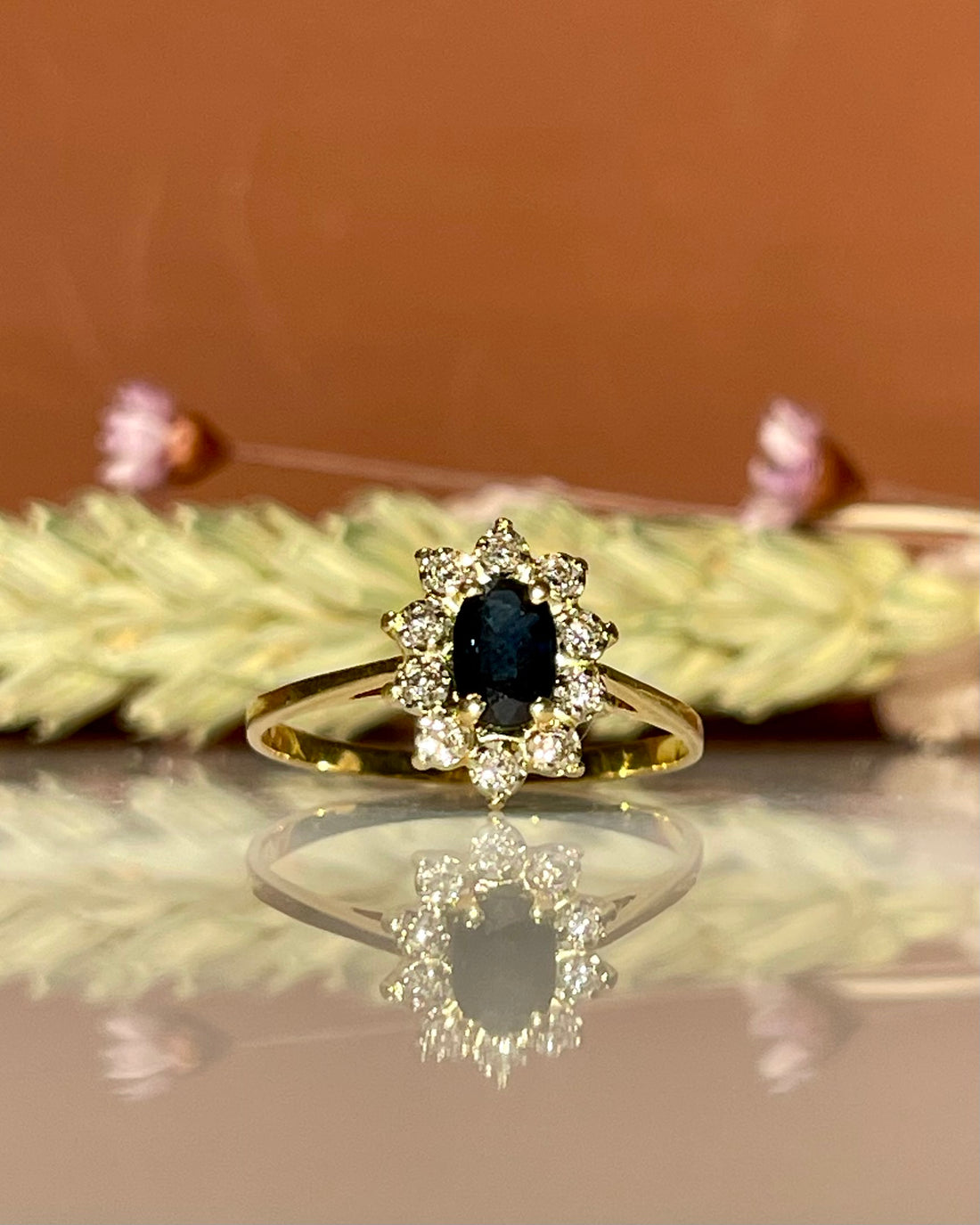 Bague Marguerite Saphir &amp; Diamants &quot;Christiane&quot;