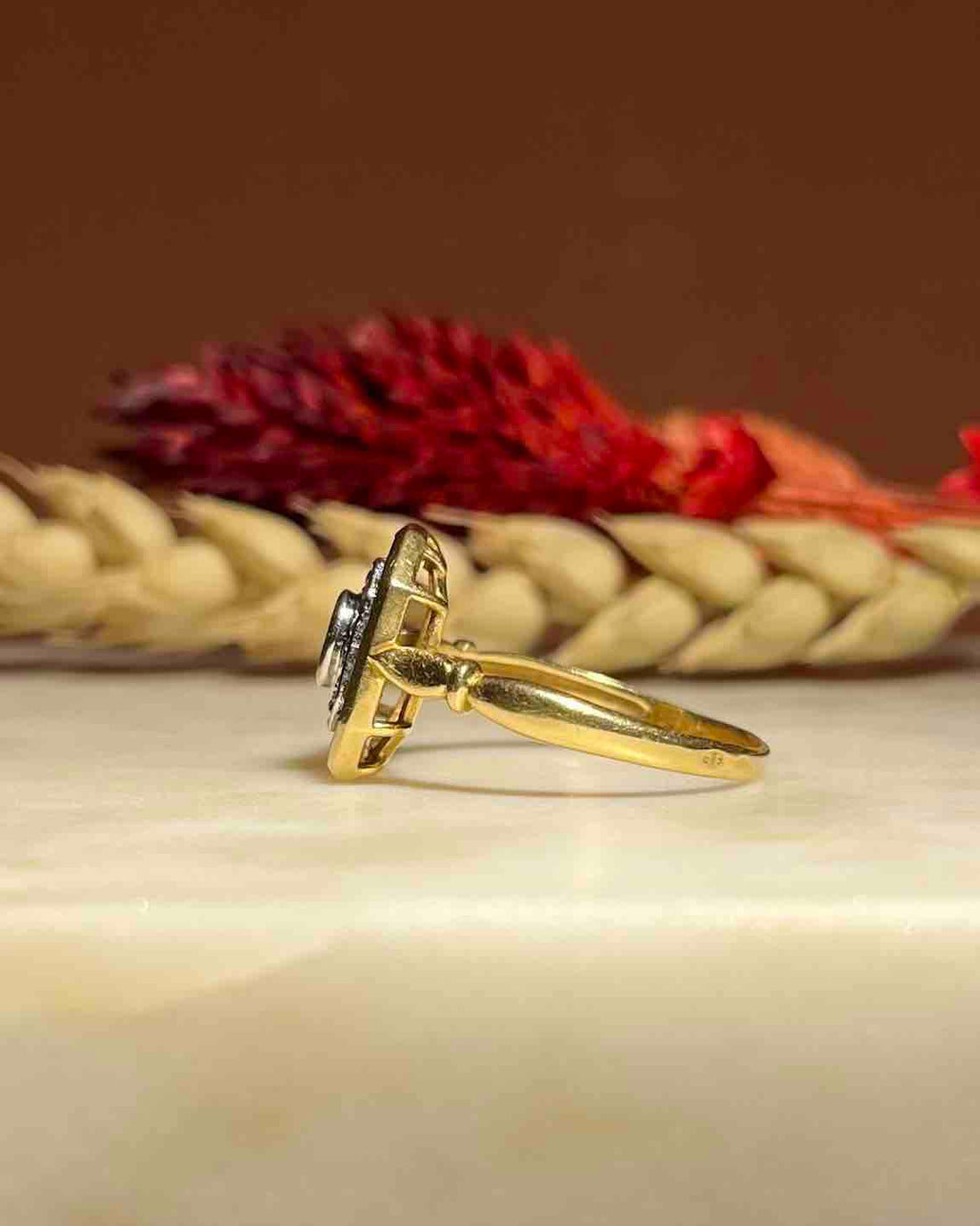 Bague style Art-Déco Saphirs &amp; Diamants &quot;Agathe&quot;