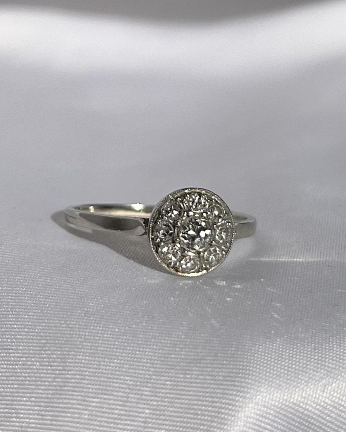 Anillo de diamantes Art Déco "Aéna"