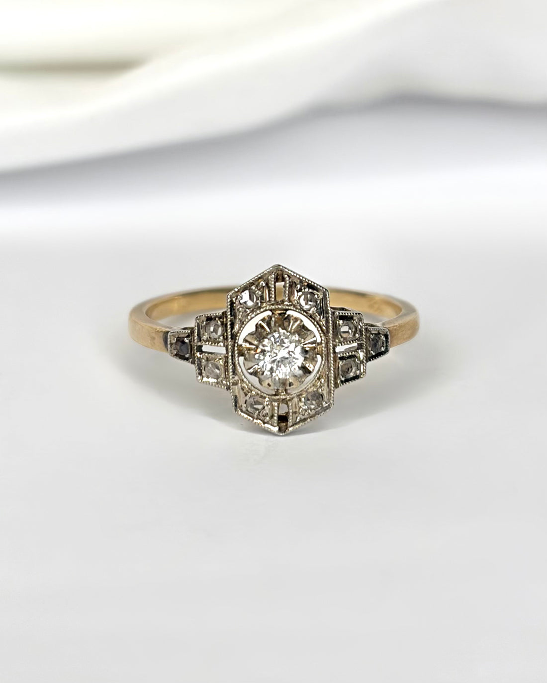 Bague Art-Déco Diamants "Francesca"