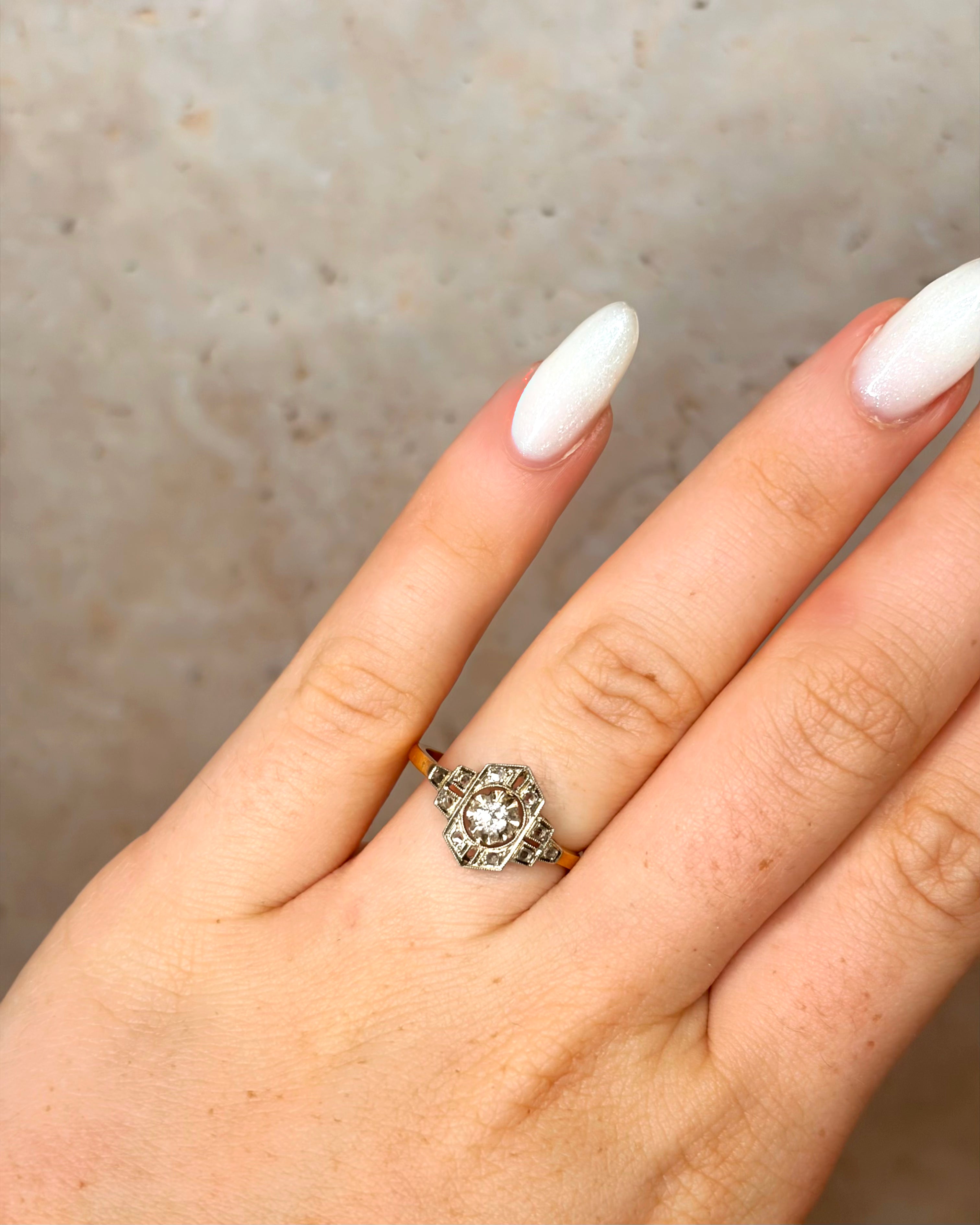 Bague Art-Déco Diamants "Francesca"