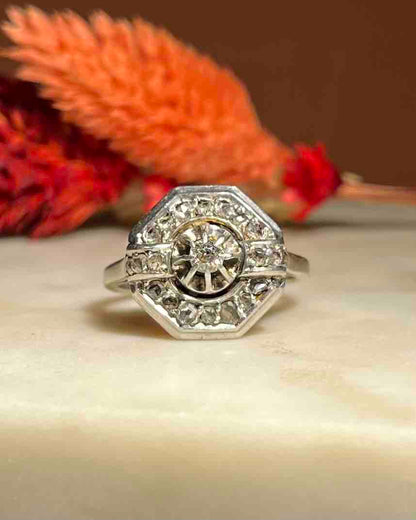 Bague Art-déco Diamants &quot;Louise&quot;
