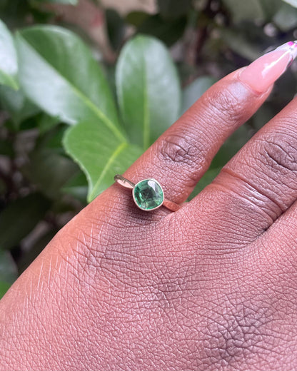 Bague Solitaire Tourmaline Verte 1.70 carat “Azelma”