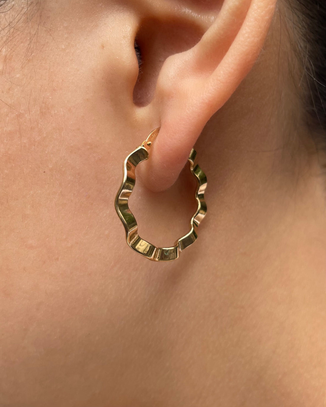 Vintage Gold Hoop Earrings "Lise"