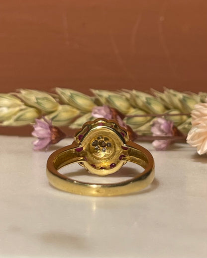 Bague fleur Rubis &amp; Diamants &quot;Vedrana&quot;