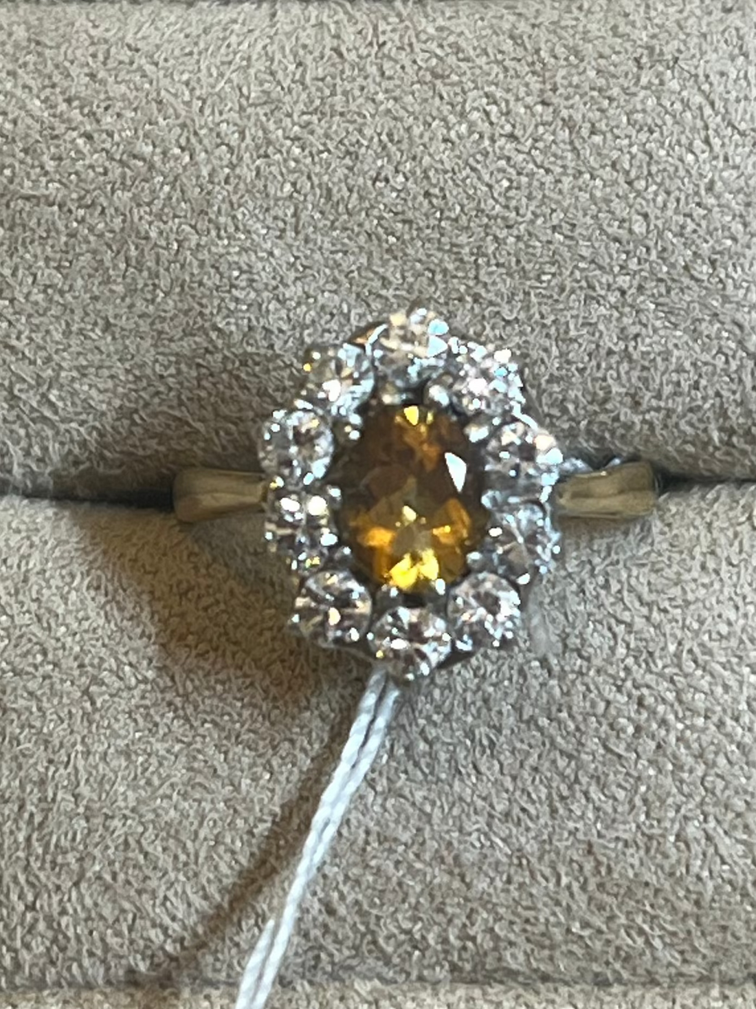 Bague marguerite citrine et diamants "Daniela" - Elliade Paris