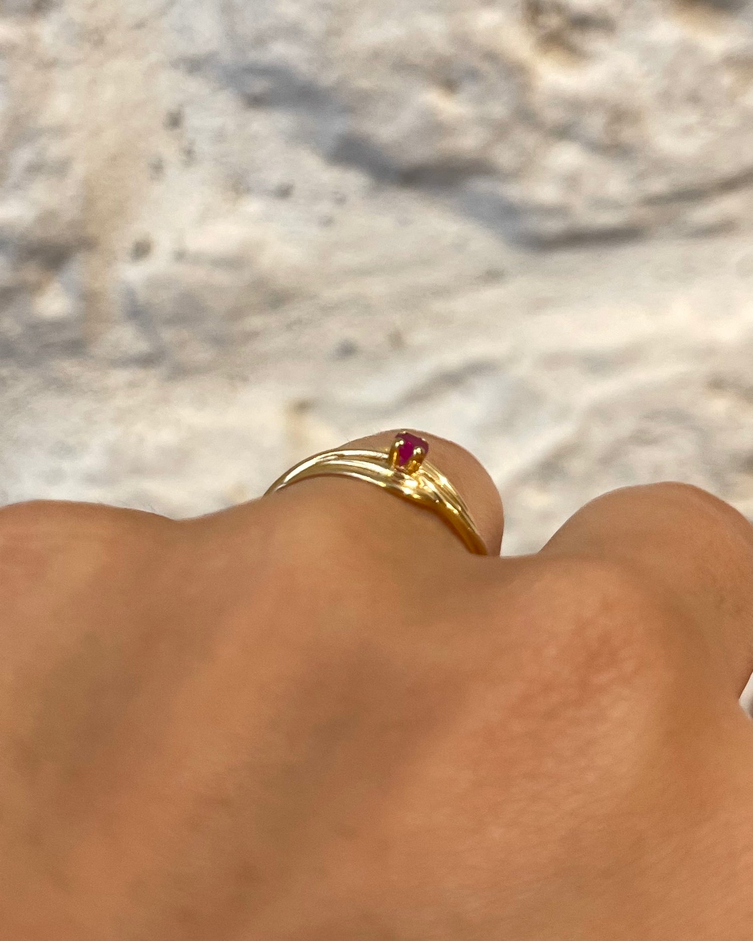Bague Solitaire Rubis &quot;Theresa&quot;