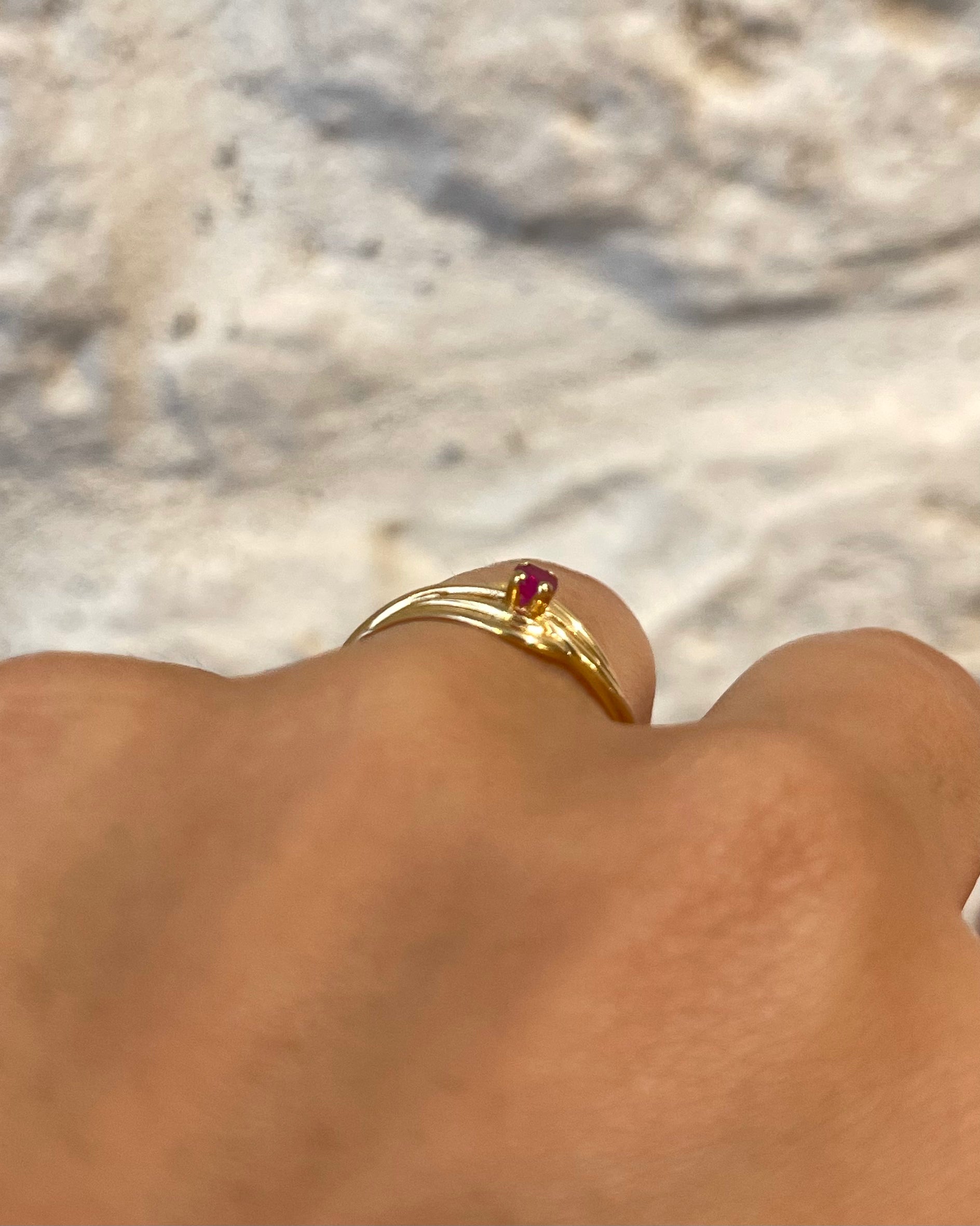 Bague Solitaire Rubis "Theresa"