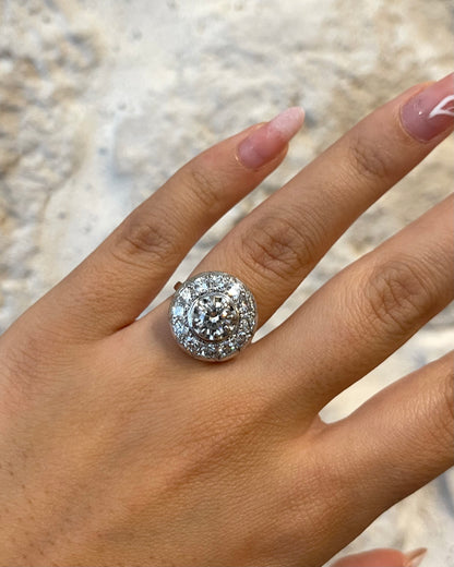 Bague Art-Déco Diamants 1.80 carat &quot;Nayla&quot;
