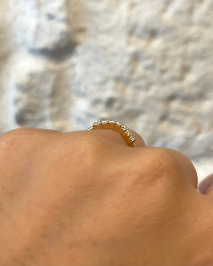 Bague Demi-Alliance Diamants &quot;Alissa&quot;
