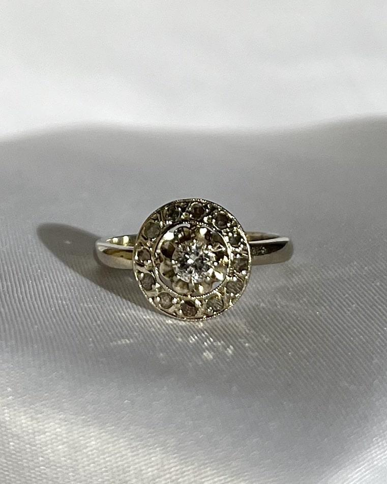 Anillo de diamantes Art Déco "Maève"