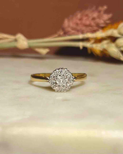 Bague Style Art Déco Diamants vintage &quot;Amber&quot;
