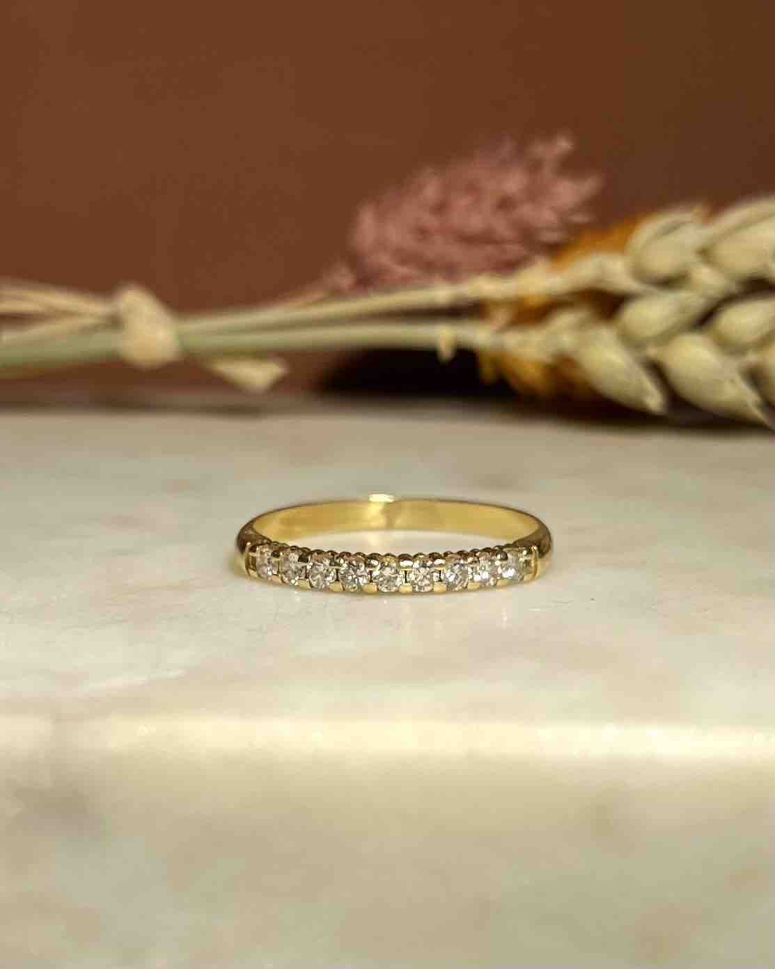 "Charlotte" Diamond Half Wedding Band