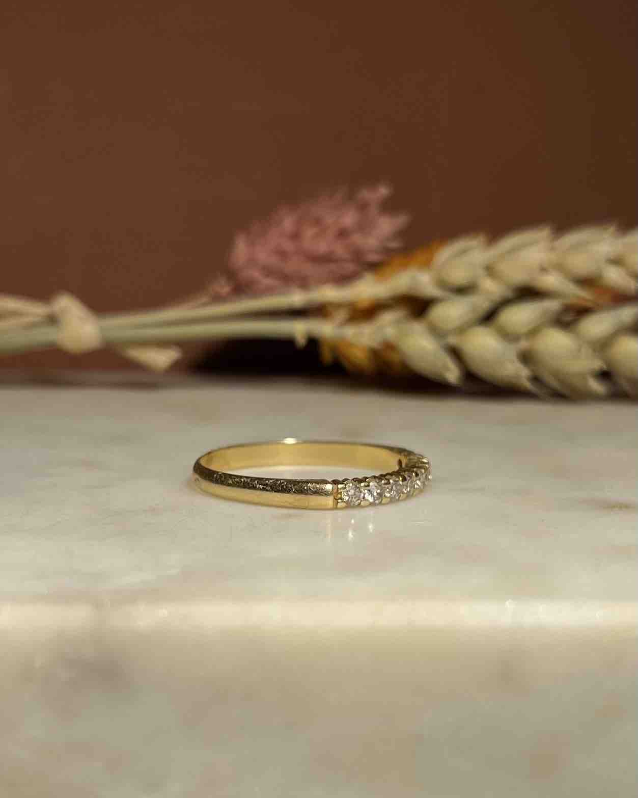"Charlotte" Diamond Half Wedding Band