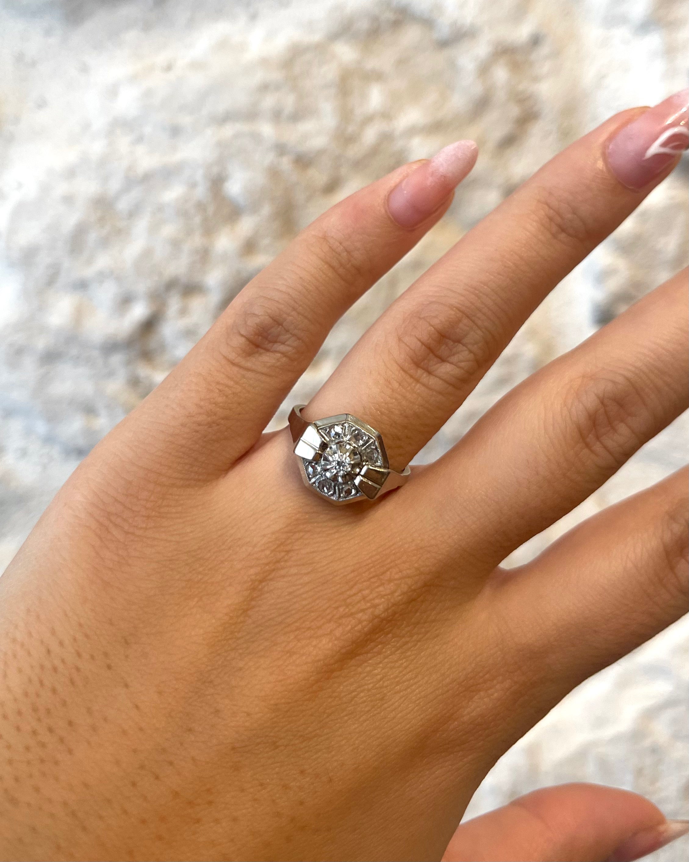 Bague Art-Déco Diamants "Janelle"