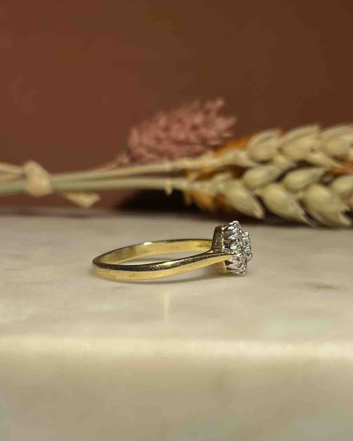 Bague Style Art Déco Diamants vintage &quot;Amber&quot;
