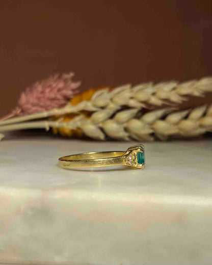 Bague Trilogie Émeraude et Diamants &quot;Lotte&quot;