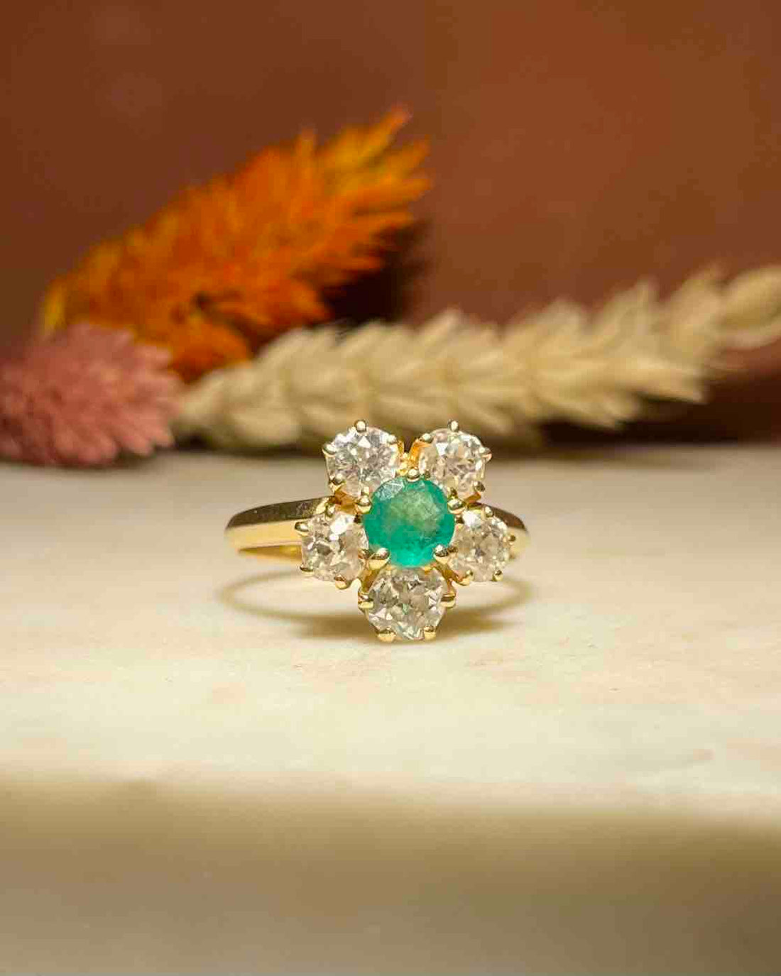 Bague Marguerite Émeraude &amp; Diamants 1.50 carat  &quot;Jasna&quot;