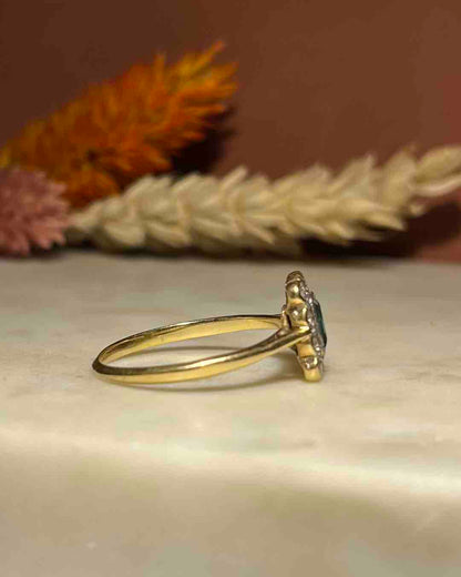 Bague Marguerite Émeraude et Diamants Art Déco &quot;Katie&quot;