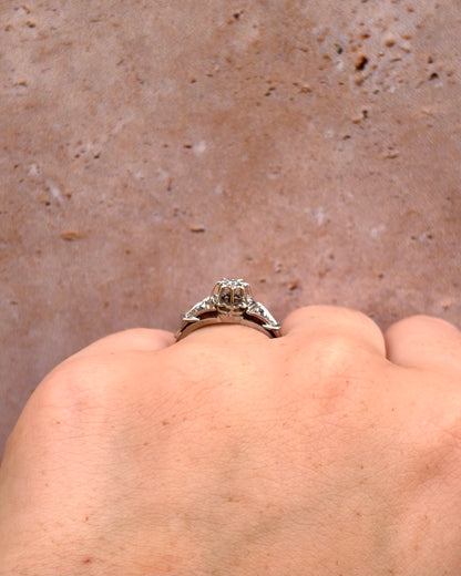 18-Carat White Gold Diamond Solitaire Ring "Mélisande"