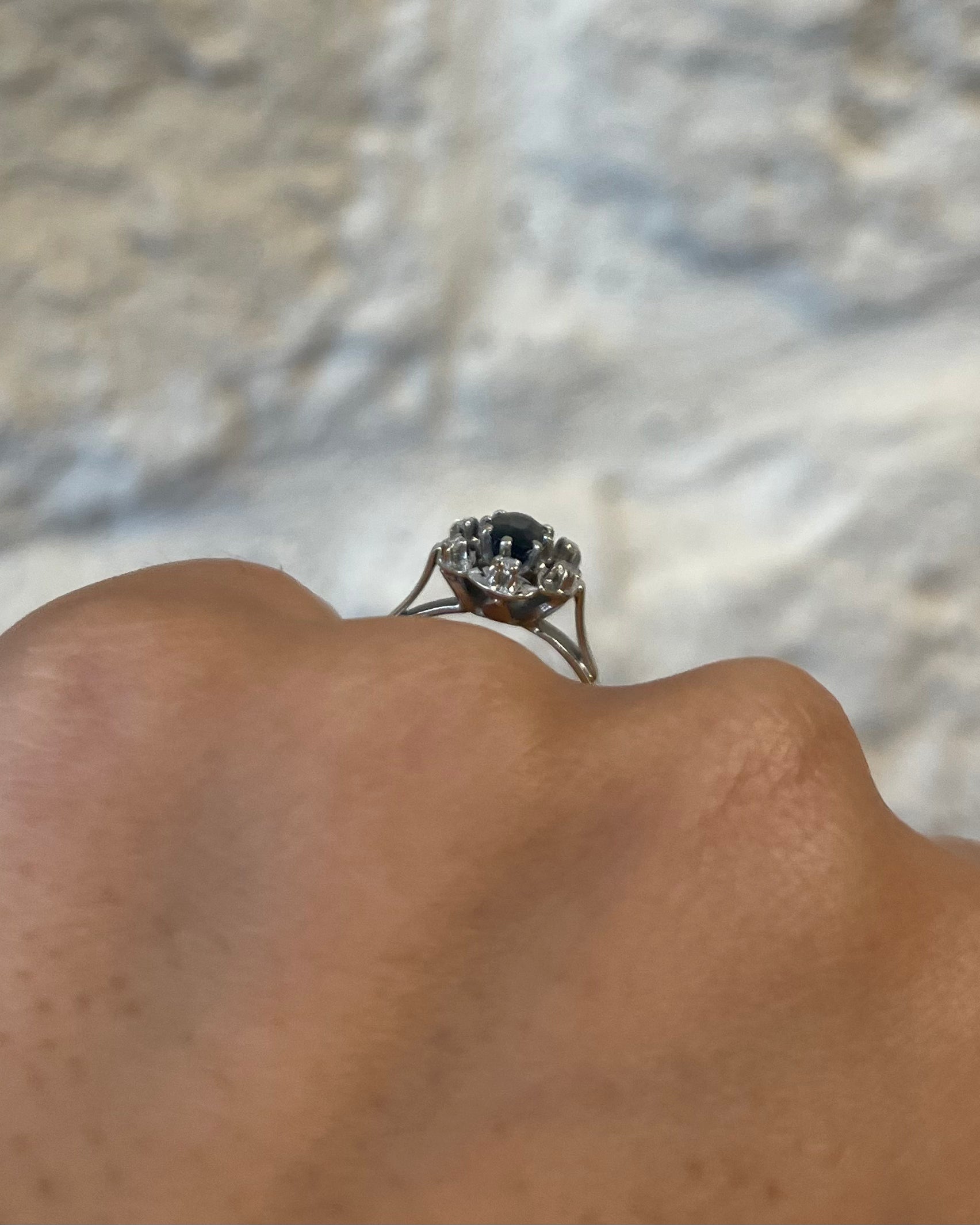 Anillo Margarita Zafiro y Diamantes "Bailey"