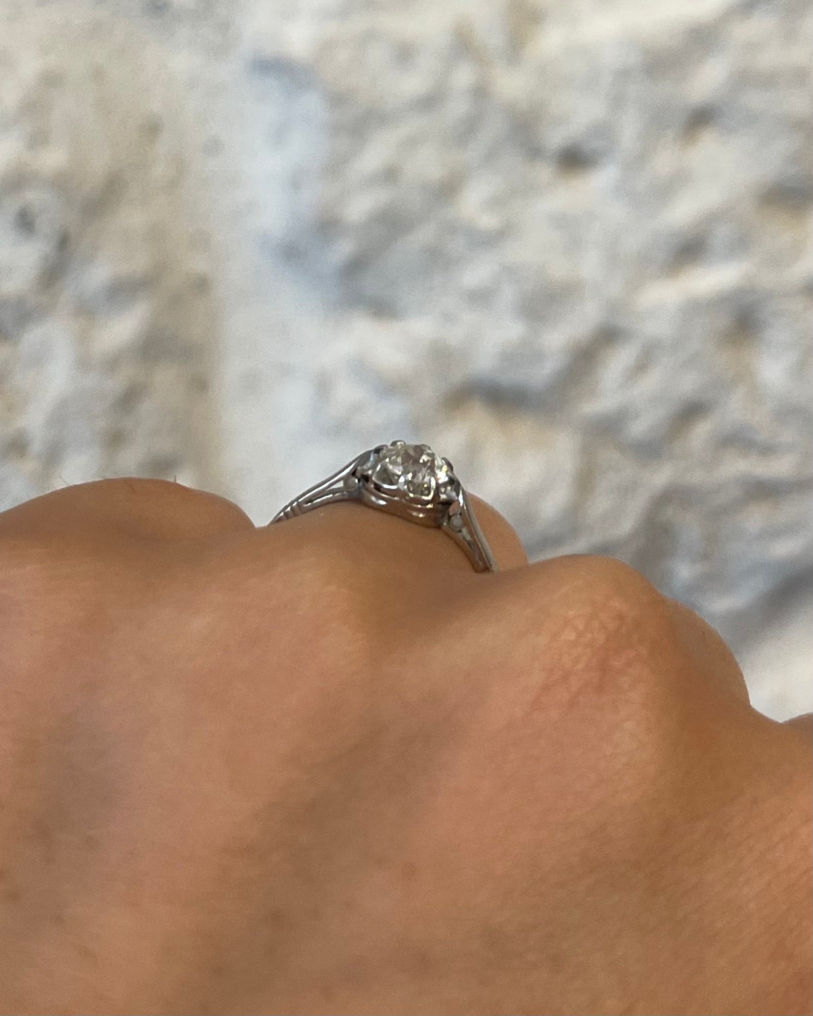 Bague Solitaire Diamant 0.50 carat "Olea"