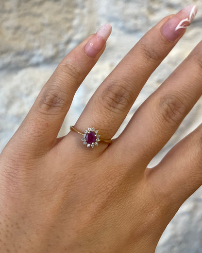 Bague Marguerite Rubis &amp; Diamants &quot;Pim&quot;