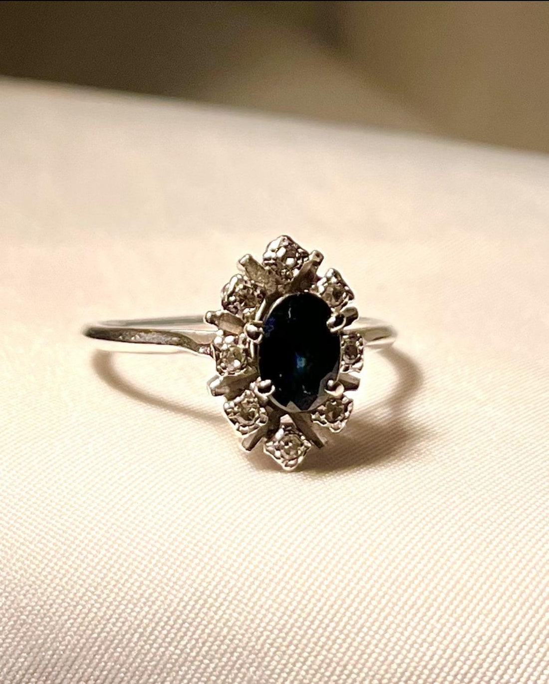 Bague Marguerite Saphir &amp; Diamants &quot;Lylia&quot;