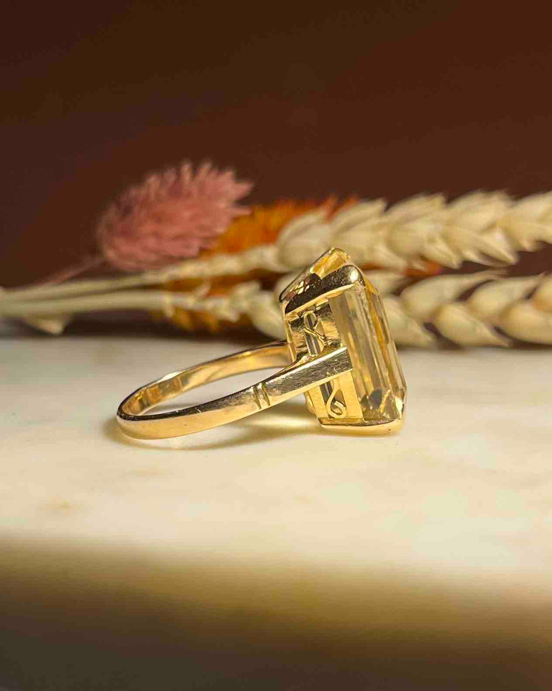 Bague cocktail citrine &quot;Iva&quot;