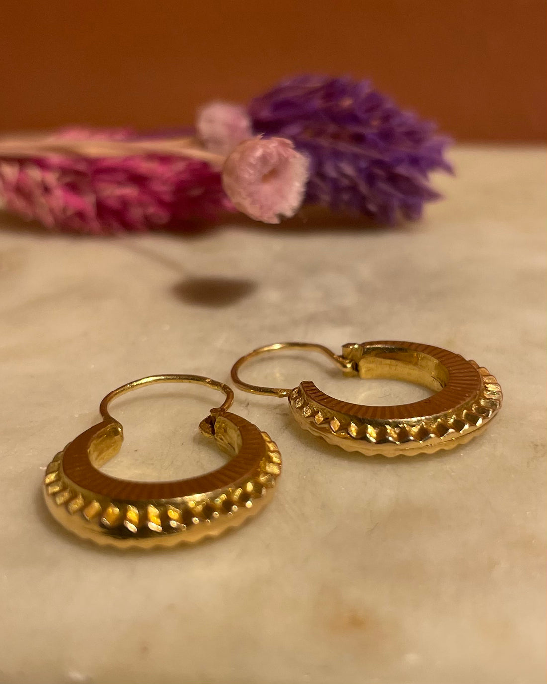 Vintage Gold &quot;Isaura&quot; Hoop Earrings