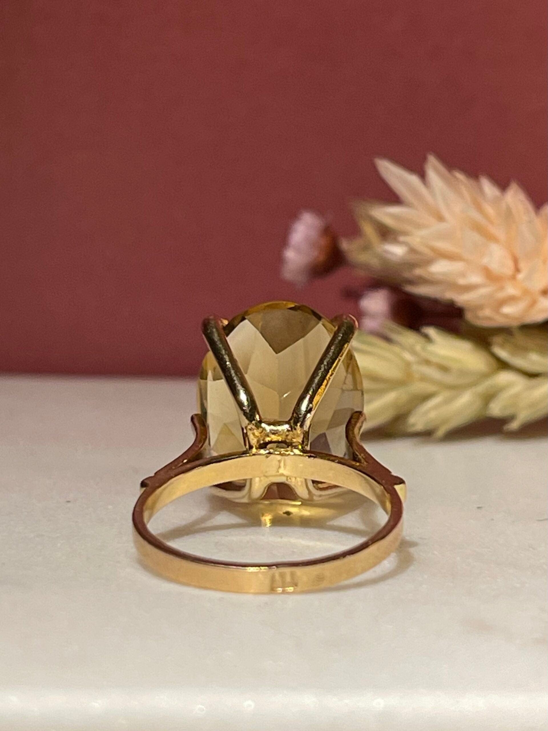 Anillo de cóctel de citrino de 10,30 quilates «Elise»