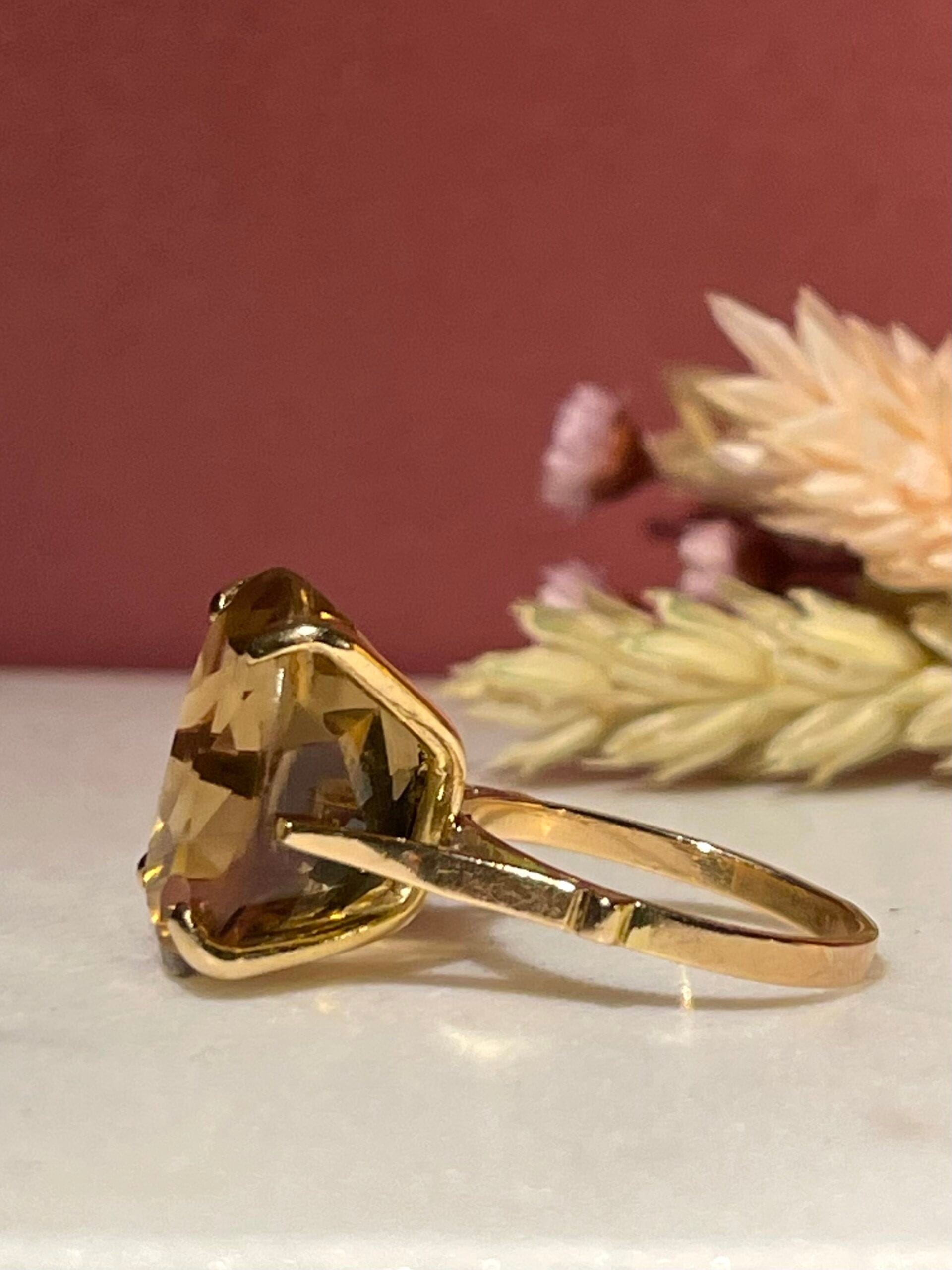 Anillo de cóctel de citrino de 10,30 quilates «Elise»