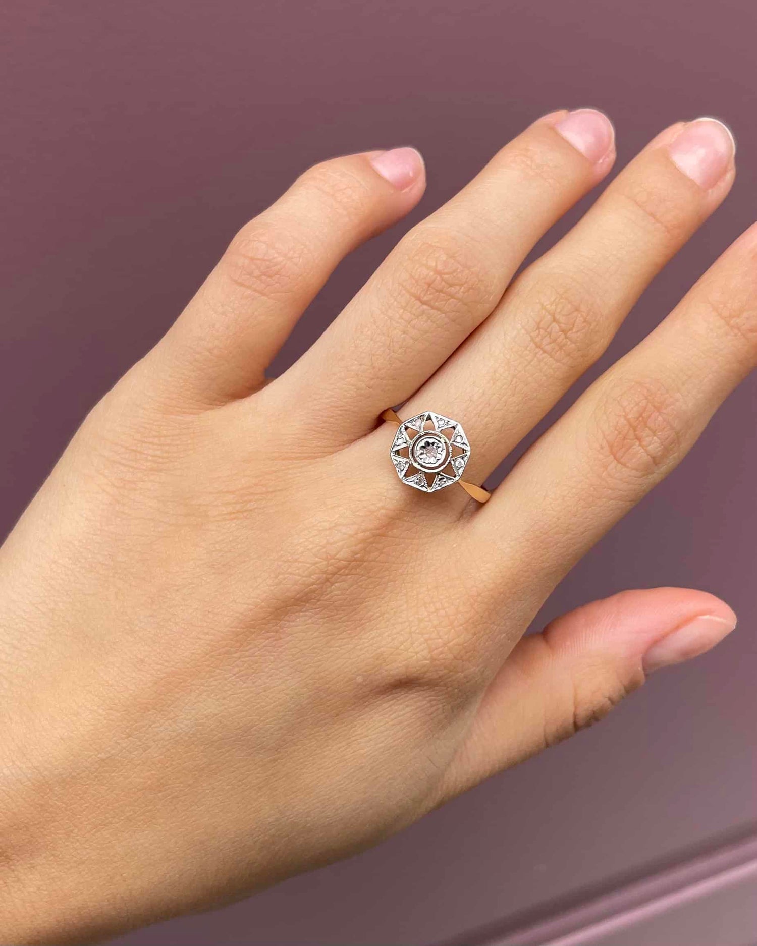 Bague Étoilé Art-Déco Diamants &quot;Audrey&quot;