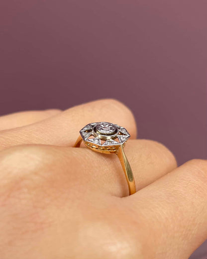 Bague Étoilé Art-Déco Diamants &quot;Audrey&quot;