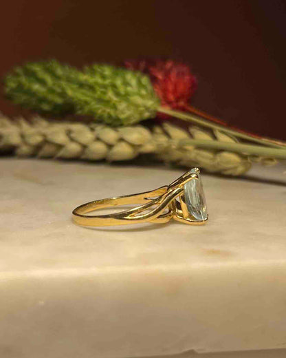 Bague Aigue-Marine vintage &quot;Geneviève&quot;