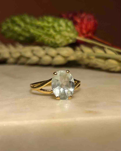 Bague Aigue-Marine vintage &quot;Geneviève&quot;